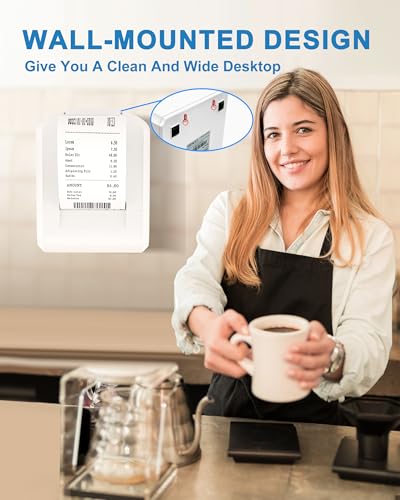 Image of ZYWELL ZY908 Thermal Receipt Printer Works with Cash Drawer Win Linux Mac Chromebook, Auto-Cutter 80mm USB Ethernet POS Printer Use for Small Business /Restaurant (Not Support iOS)