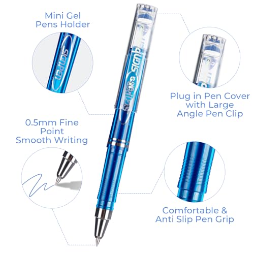 M&G Mini Bolígrafos Gel Punta Fina 0.5mm Azul Pack 12 miniatura 4