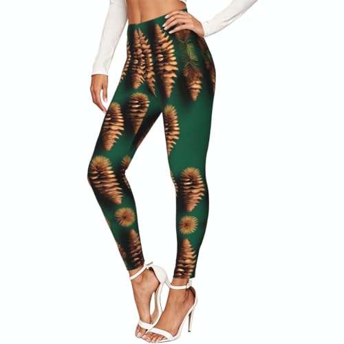 Leggings de compresión suaves de mujer pantalones elásticos de pino para deporte fitness