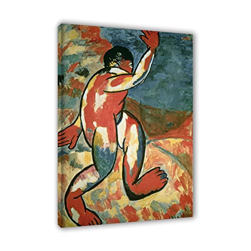 Peinture d'art abstrait A Bather Kazimir Severinovich avec impression sur toile 80 x 120 cm