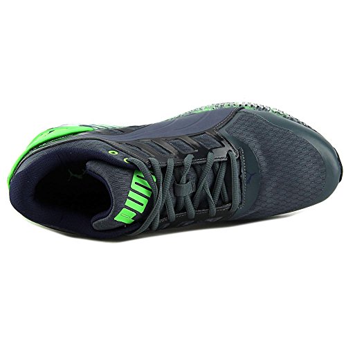 PUMA Puma Men's QuickFlex v2-M, Turbulence/Peacoat/Fluorescent Green, 10 M US
