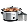 Crockpot scv803 ss 8 quart manual slow cooker with 16 oz little dipper food warmer stainless steel  urban country home decor