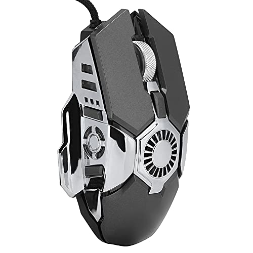 ASHATA Souris de Jeu Filaire, Souris D'Ordinateur Gaming RGB 6 Boutons Souris Gamer Filaires pour Ordinateur de Bureau Ordinateur Portable avec Ventilateur pour IOS/XP/Vista