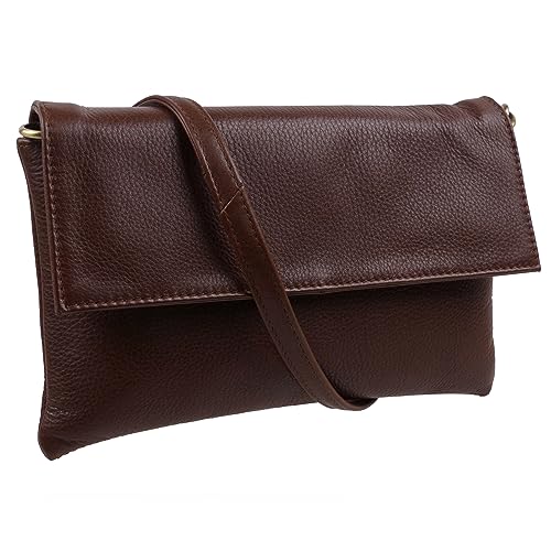 Sac à bandoulière en cuir marron cigare idéal pour le bureau