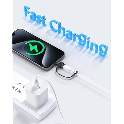 Lightning to USB C Adapter 2 Pack + USB C to Lightning Adapter 2 Pack (Bundle)