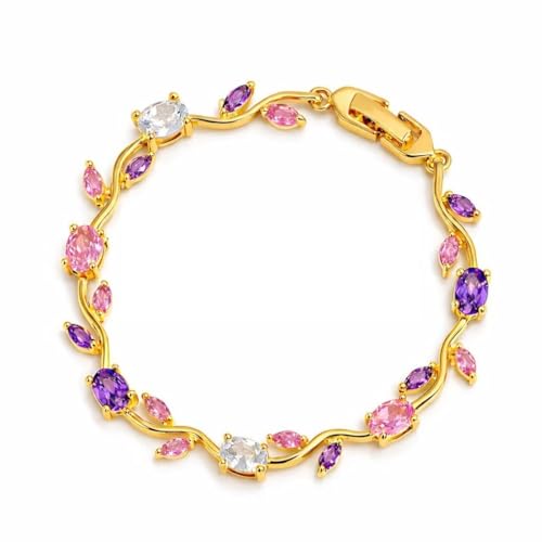 Image of Anti Tarnish 18K Gold Plated Floral Tulip Bracelet for Women & Girls | Elegant Daily Wear Jewelry | | Gift for Her