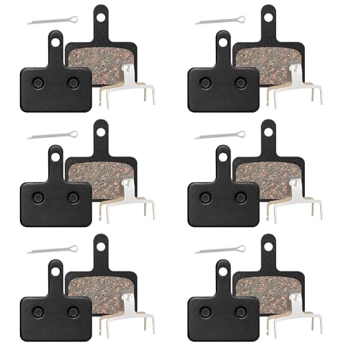 6Pairs Bike Brake Pads for Mountain MTB Bike, Resin Bicycle Disc Brakes for Shimano C501 M575 M525 M495 M486 M485 M475 M465
