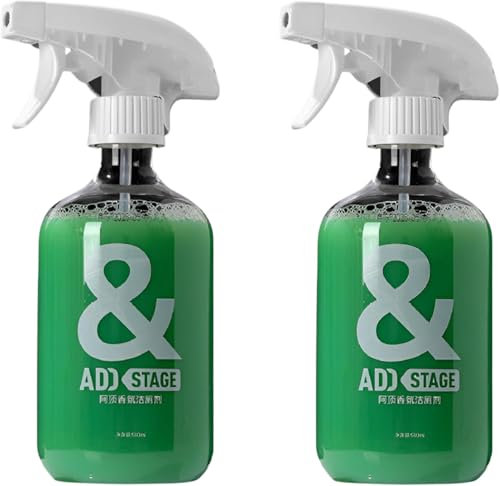 バスルーム泡クリーナー 500ml【1秒でピカピカ】強力洗浄剤 多機能フォームクリーナー バス用洗剤 消臭 掃除 カビ除去 お部屋の壁紙 土壁 タイル 木材 発泡のクッション性で汚れを落とす カビ取り剤 家庭用 (2, クチナシの香り)