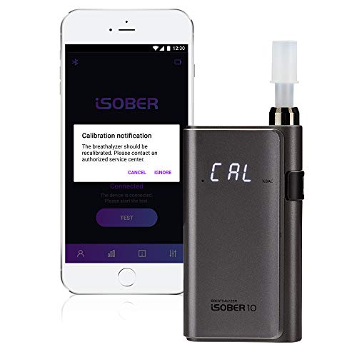 Isober 10 Breathalyzer | Hsa/Fsa Eligible | Dot, Nhtsa Compliant Alcohol Tester | Suracell Fuelcell Sensor Technology | The Sensor Status Check System Installed #TOP5