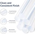 MAQIHAN Mini Hot Glue Sticks - 50PCS Clear Glue Gun Sticks,Clear Crystal Stick for Foam,Glass,Fabric,Wood,Paper,Metal,Plastic,4" Long x 0.27" Diameter,Compatible with Most All-Purpose for Crafting