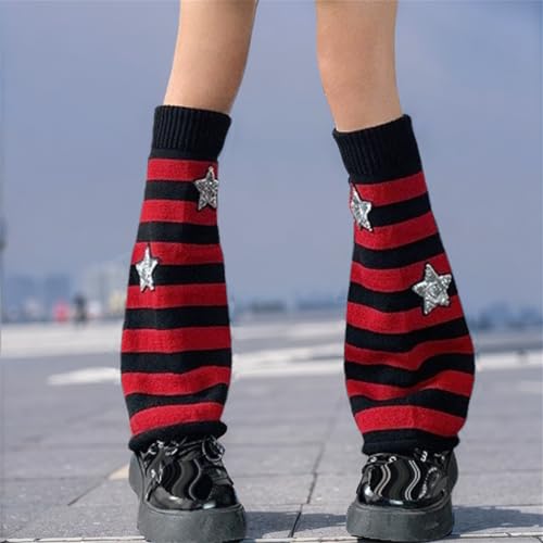 Image of Goth Leg Warmers Women Cute Y2k Harajuku Punk Rave Emo Grunge Winter
