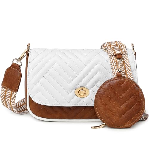 Image of JEEHAN Quilted Crossbody Bags for women Designer Shoulder Handbags Small Purse