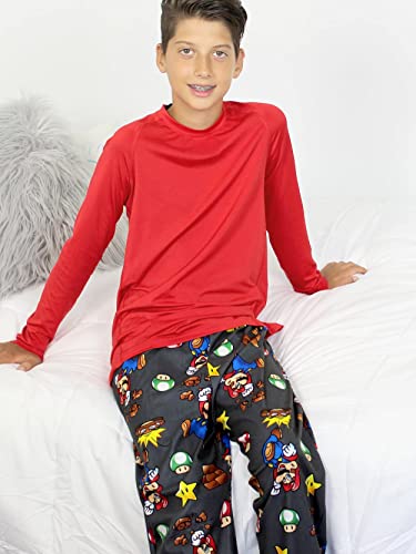 Nintendo Super Mario Boy's Flannel Pajama Pants (Medium / 6-8, Gray) #TOP5