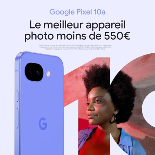 Google Pixel 10a – Sept Ans de mises à Jour et de Nouvelles fonctionnalités, Plus de 30 Heures d'autonomie, Coach Photo, Gemini Live, Sécurité Pixel – Noir Volcanique, 256GB - 4
