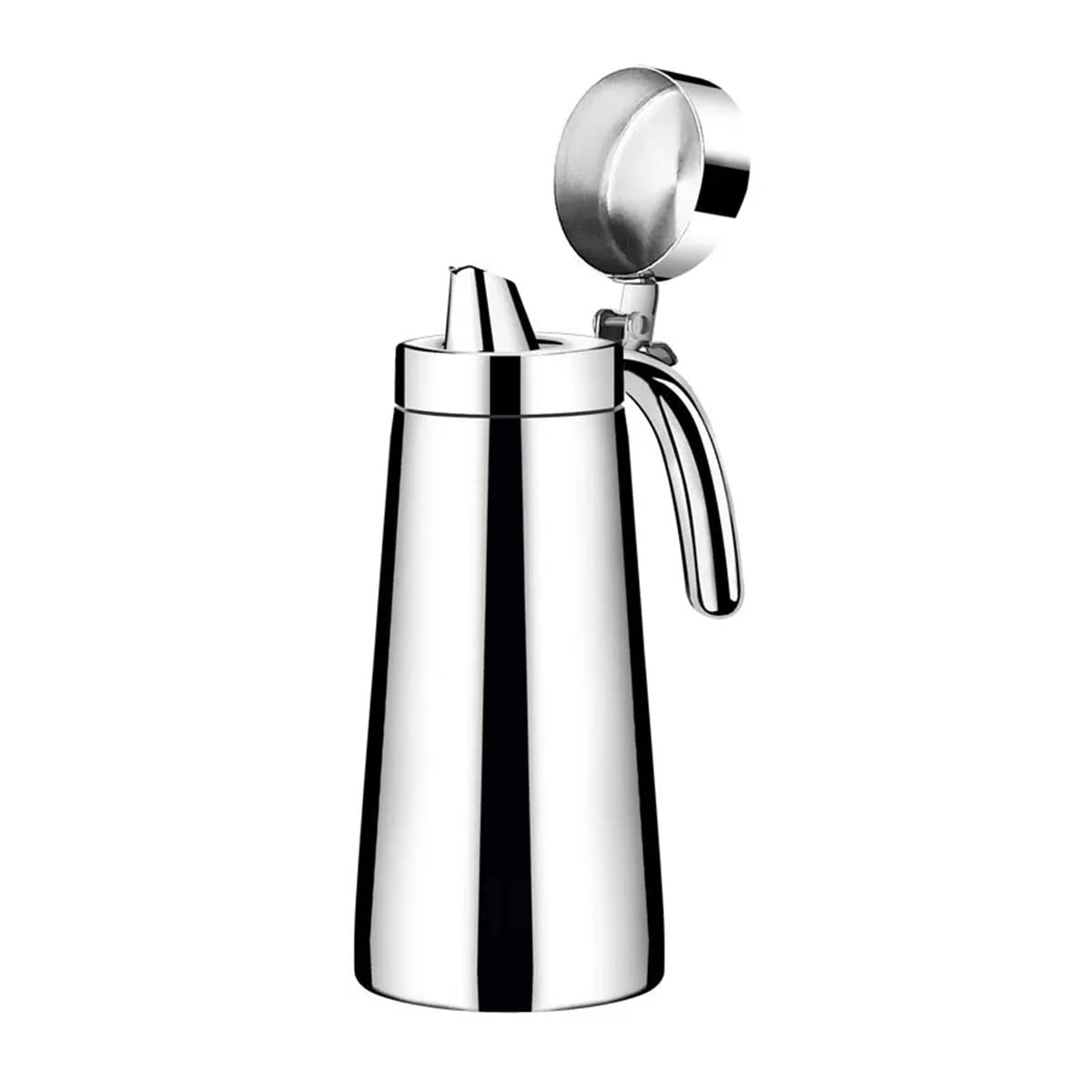 Dispenser per olio e aceto, in acciaio inox, con beccuccio antigoccia e tappo antipolvere, per insalata e cucina, 550 ml