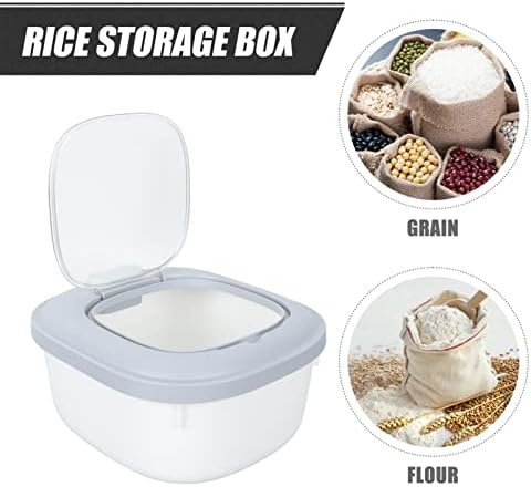Tomaibaby Airtight Rice Box Storage Container: 10KG Rice Bucket Kitchen Grain Storage Bin Food Storage Container for Rice Grain Sugar Flour Storage
