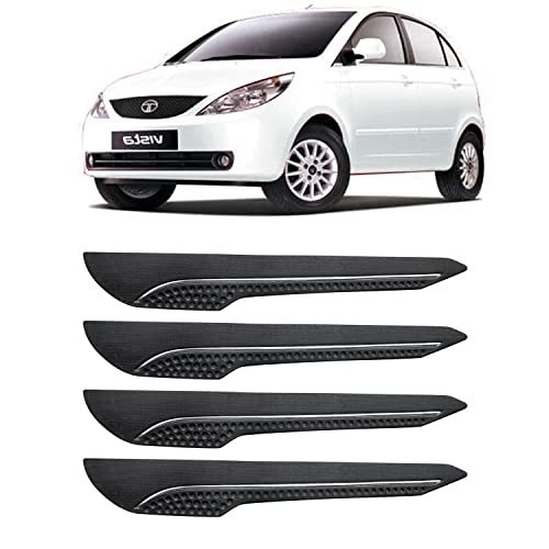 Image of AOSIS-Car Bumper Protector /Bumper Guard for Tata Indica Vista with Single Chrome Stripe (4-Pcs)