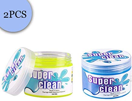 Car Auto Cleaning Mud,Magic Cyber Car Vent Dust Interior Detailing Clean Putty Mud Slime Goop Gel Cleaner Wipes for Car Keyboard Laptop Dashboard Cleaning Remover(2PCS)