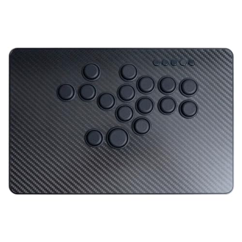 TIKITAKA FTG C16 Cシリーズ 炭素繊維パネル アルミフレーム 静音パンダ軸V1 高級ナイロンボタン レバーレスコントローラー 12mm超薄 SF6 アーケード格闘ゲーム用ゲームコントローラー ジョイスティック アーケードスタイル For PS4/PS3/PC/N Switch2 製品に日本語の取扱説明書が付属している（C16）