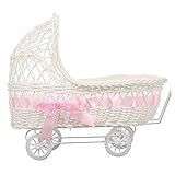 PRINZESSINNENKUTSCHE: :）PREMIUM-Materialien: Trolley-förmiger geflochtener Dusch-Süßigkeitenkorb besteht aus guten und sicheren Materialien, ist langlebig und wird nicht leicht beschädigt. ist eine zusätzliche Dekoration für Ihr Zuhause.