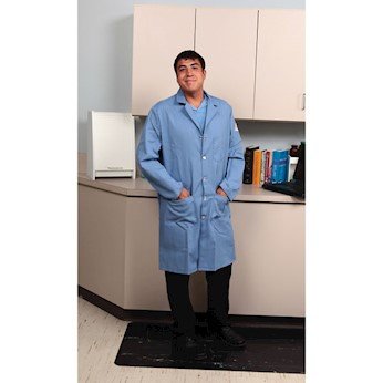 VF Workwear KEL2LB-LARGE Flame-Resistant Lab Coat, Light Blue, Large
