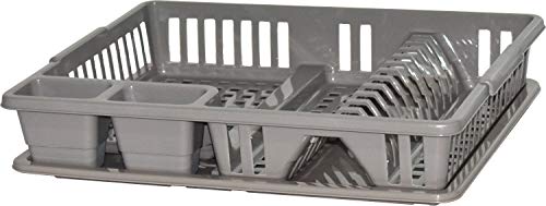 Sterling Ventures Premium Large 12 Bay Dish Drainer Rack with Drip Tray and Cutlery Holder (Talpa)