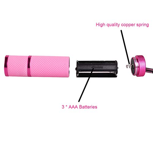 Ajcoflt Mini Flash Light para LED Gel UV Lâmpada de cura Luz Handheld Secador de unhas Lanterna de u