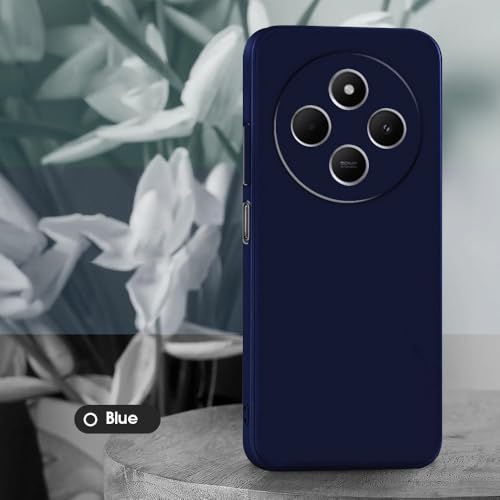 Image of Back Cover for Mi Redmi A4 5G / 14C 5G | Full Camera Protection | Premium Liquid Silicon Case | Flexible Bumper Case for Mi Redmi A4 5G / 14C 5G / 14R 5G / Poco C75 5G / M7 5G (Dark Blue)