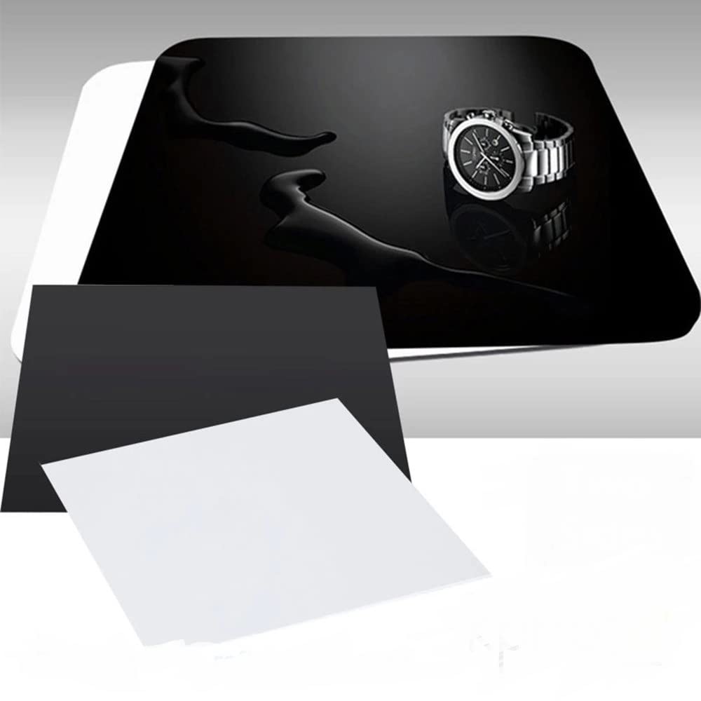 SHOPEE Acrylic Reflective Finish Background Display Boards for Tabletop Product Photography, 12 X 12 inch Sheet, Black and White (B09P8S8LNC) Amazon Price History, Amazon Price Tracker