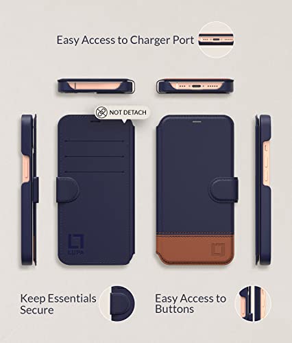 Image of Compatible With iPhone 12 Mini Wallet Case -Slim iPhone 12 Mini Flip Case with Credit Card Holder, for Women & Men, Faux Leather iPhone 12 Mini Purse Cases with Magnetic Closure, Desert Sky