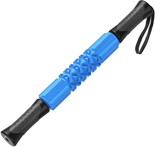 Muscle Roller Stick, Handheld EVA Foam Roller Massage Stick Leg Roller Body Massage Stick Tools for Athletes/Runners Relief Muscle Soreness Cramping and Tightness Help Legs and Back Recovery