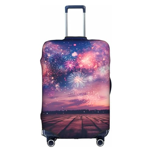 Flag Firework Suitcase Covers, Luggage Protectors Fits Four Sizes Suitcase For Travel
