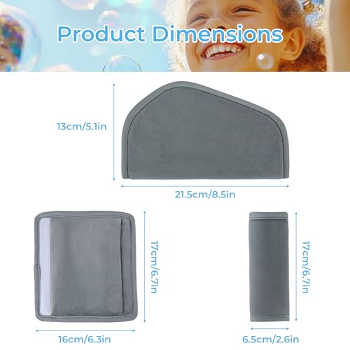 Image of COOLBEBE Kids Seat Straps Cover Pad, Grey