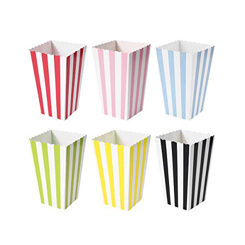 60 Pcs Colorful Mini Stripes Popcorn Boxes Candy Boxes