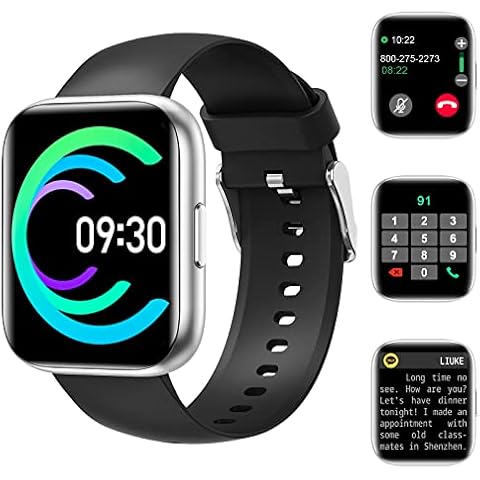 REOKILY Smart Watch for Android iPhones with Bluetooth Answer Make Calls 1.81" HD Full-Screen Fitness Tracker Smartwatch for Women/men, IP67/Step Counter/Message Dispaly/Heart Rate Blood Monitor Cover