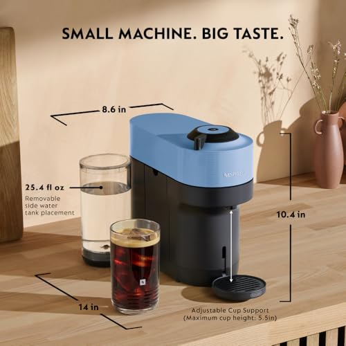 Image of Nespresso Vertuo Pop+ Coffee and Espresso Machine by De'Longhi, Pacific Blue