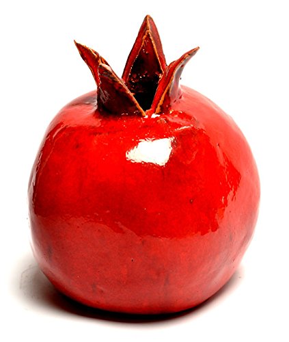 Grenade rouge en céramique artisanale : grand objet déco tendance pour sublimer votre salon moderne