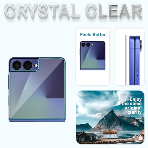 Image of FIRST MART Tempered Glass for Samsung Galaxy Z Flip 7, 9H 0.3 mm Full-Glue Screen Protector with Cable Protector, 3D Edge-to-Edge, HD Clear, Case-Friendly, Black, Pack of 1