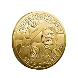 Donald Trump 45th 47th President Gold Plated Challenge Coin – 2025 Commemorative Collectible with Colorized Seal & Liberty Eagle – Trump 2024 Gift for Supporters (C)