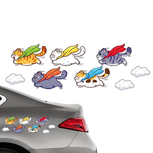 pologmase Adesivos de carro de gato, adesivos de gato autoadesivos para arranhões, adesivo de janela