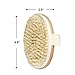 Dry Brush Bath Body Brush with Natural Bristle Shower Brush for Exfoliating Skin, Stimulating Blood Circulation, Massaging The Skin and Improving Skin Health, Set of 2, with 2 Wall Hook