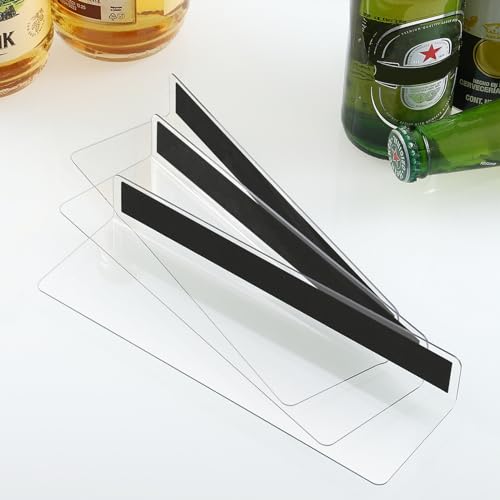 iplusmile 5 Stück Klare Regalteiler Schränke Separator Warentrenner Magnetische Schallwand für Schlafzimmer Küche Büro Supermarkt Schindeln Organisation