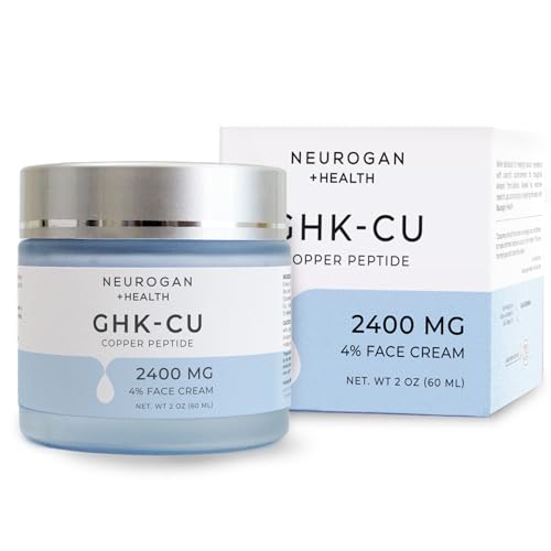 Neurogan GHK-Cu Copper Peptide Face Cream | 4% Peptides for Skin Firmness & Deep Hydration | Daily Facial Moisturizer with 2400 MG GHK-Cu, 2oz