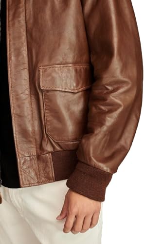Image of Hide & Seek Men's A2 Aviator Air Force Cockpit Vintage Bomber Military Flight Pilot WWII Distressed Real Leather Jacket