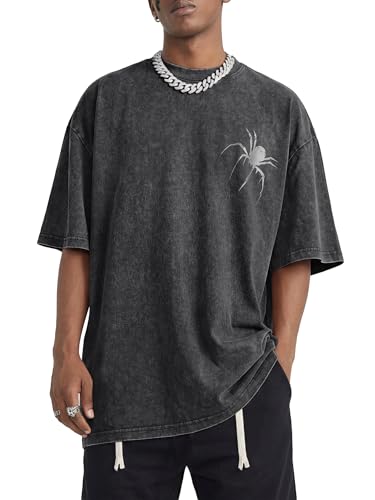 Image of EMMIOL Mens Y2k Baggy Shirts Graphic Tees Oversized Crew Neck Short Sleeve Streetwear Tshirts Summer Tops 2026