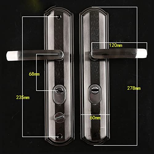 Cerradura de puerta con manija universal de aluminio grueso 6