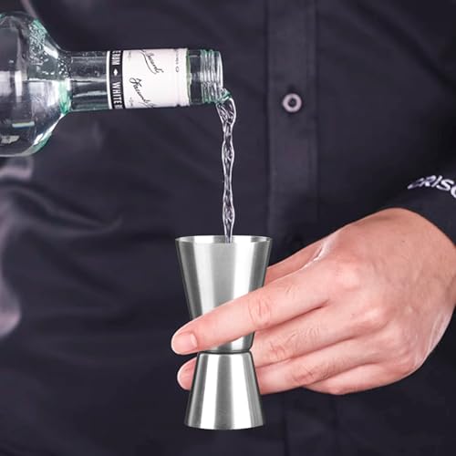 Vaso medidor doble de acero inoxidable 1oz/2oz estilo japonés miniatura 3