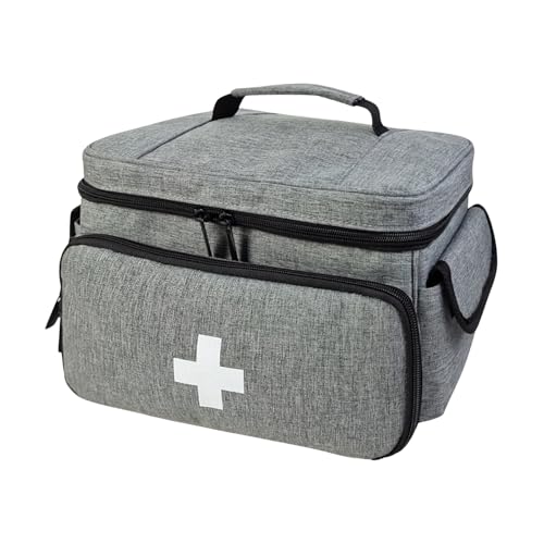 Sac Médical - Sac de Premier Secours Vide, Trousse d'Urgence, Organiseur de Médicaments de Grande Capacité avec plusieurs Compartiments pour Visites à...