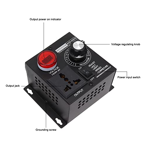 Image of SCR Universal Electronic Speed Regulator 4000W Motor Speed Controller 100-220V Thermostat Wide Voltage