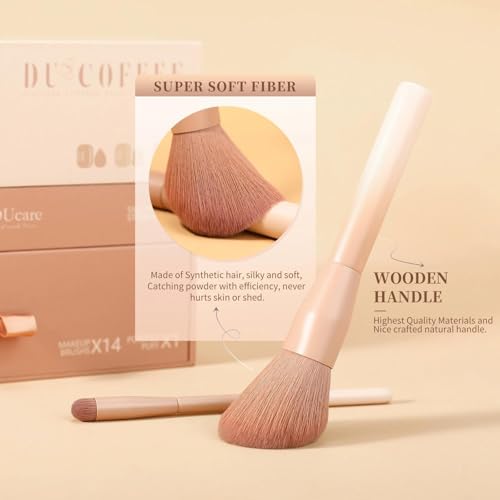DUcare 21pcs Makeup Gift Set,with 14Pcs Makeup Brush set 3pcs Makeup Sponges 3pcs Sponge H - image 7